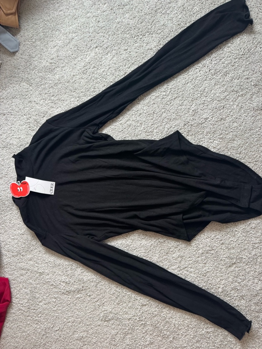 Cider Black Long Sleeve Bodysuit